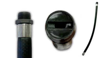 Шланг M14x1,5 с щелевым распылителем для переносных ОП (длина 430 мм, гладкий, пластиковый штуцер)