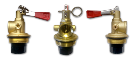 ЗПУ с корпусом из алюминия для передвижных ОП с предохранительным клапаном, с уплотнительным резиновым кольцом и чекой (под индикатор М8)