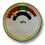 Индикатор давления (манометр) M8x1  для ОП (шкала красная-зеленая-красная) в комплекте с сеткой-фильтром