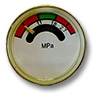 Индикатор давления (манометр) M10x1x12,5  для ОП (шкала красная-зеленая-красная)