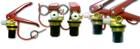 ЗПУ с корпусом из латуни для ОП-1 - ОП-3 с щелевым распылителем, уплотнительным резиновым кольцом и чекой на ремешке (под индикатор M8) с высоким расположением индикатора